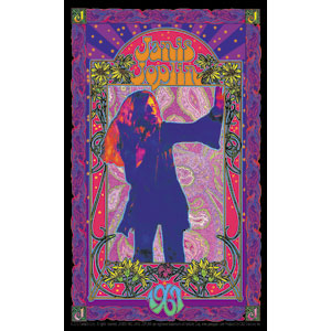 Janis Joplin Poster 3.4"x5.5" Sticker - 6 pc prepack