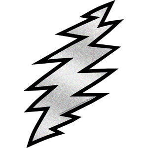 Grateful Dead Lightning Bolt 3.8"x5.6" Glitter Sticker - 6 pc prepack