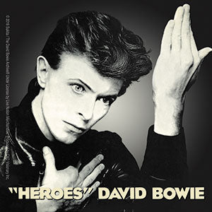 David Bowie Heroes 4"x4" Sticker - 6 pc prepack