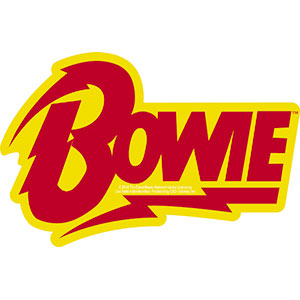 David Bowie Bolt Logo 5"x3.25" Sticker - 6 pc prepack