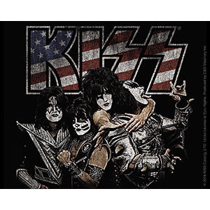 KISS Band Logo Flag 5"x4" Sticker - 6 pc prepack