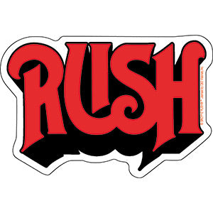RUSH Logo 5.3"x3.6" Sticker - 6 pc prepack
