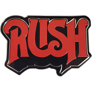 Rush Logo 4"x2.6" Metal Sticker - 6 pc prepack