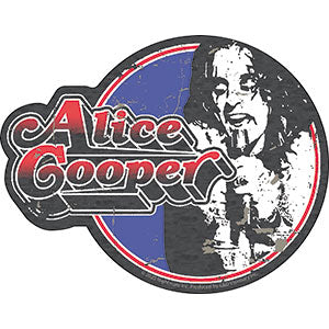Alice Cooper Circle 5.25"x4.1" Sticker - 6 pc prepack