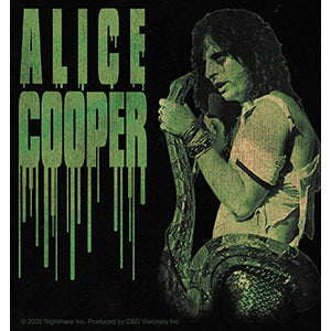 Alice Cooper w/ Snake 4"x4.25" Sticker - 6 pc prepack
