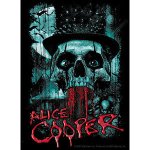 Alice Cooper Bloody Skull 3.6"x5" Sticker - 6 pc prepack