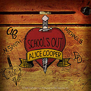 Alice Cooper School's Out Album 4"x4" Sticker - 6 pc prepack