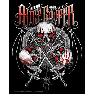 Alice Cooper Vampire Skull 4"x5" Sticker - 6 pc prepack