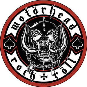 Motorhead Rock  Roll 4" Round Sticker - 6 pc prepack