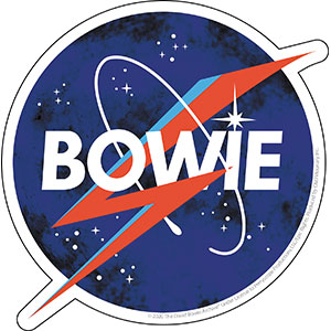 David Bowie Nasa Bolt 4.9"x4.9" Sticker - 6 pc prepack