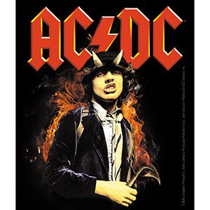 AC/DC Angus On Fire 4"x5" Sticker - 6 pc prepack