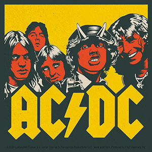 AC/DC Highway To Hell Poster 4"x4" Sticker - 6 pc prepack