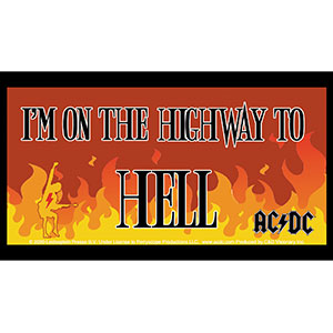 AC/DC On The Highway 5.75"x3" Sticker - 6 pc prepack