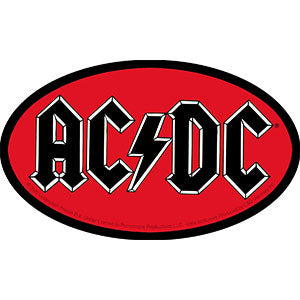 AC/DC Oval Logo 5"x3" Sticker - 6 pc prepack