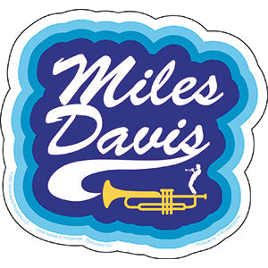 Miles Davis Blues 4.2"x4.5" Sticker - 6 pc prepack