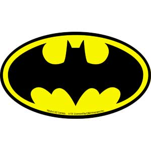 DC Comics Originals Batman Logo 5"x2.9" Sticker - 6 pc prepack