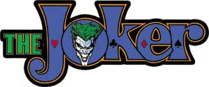DC Comics Joker Logo 6"x2.5" Sticker - 6 pc prepack