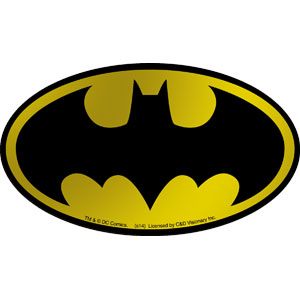 DC Comics Originals Batman Logo 5"x2.8" Gold Foil Sticker - 6 pc prepack