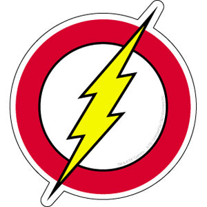 DC Comics Originals The Flash Logo 4"x4.4" Sticker - 6 pc prepack