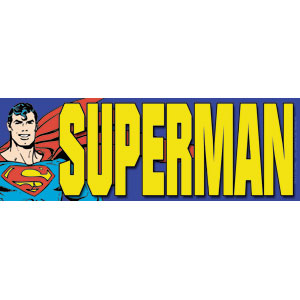 DC Comics Originals Superman Logo Strip 8"x2.75" Sticker - 6 pc prepack