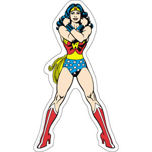 DC Comics Originals Wonder Woman Standing 3"x5.5" Sticker - 6 pc prepack