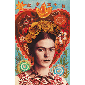 Frida Kahlo Heart Portrait 3.25"x5" Sticker - 6 pc prepack
