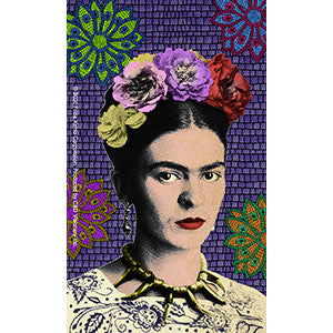 Frida Kahlo Purple Mosaic 3"x5" Sticker - 6 pc prepack