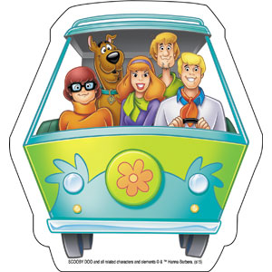 Hanna Barbera Scooby Doo Mystery Machine 4.5"x4.8" Sticker - 6 pc prepack