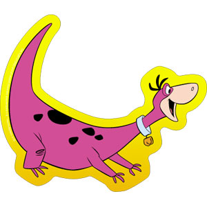 Hanna Barbera Flintstones Dino Bark 5.5"x4.6" Sticker - 6 pc prepack
