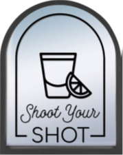 Thumbnail for 11.5X14.5 -SHOOT YOUR SHOT ARCH FRAMED MIRROR- (2 PC PREPACK - $6.50 EACH)