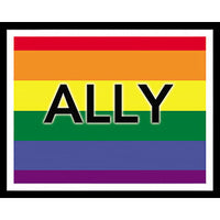 Thumbnail for LGBTQ+ Ally Flag BW Outline 5
