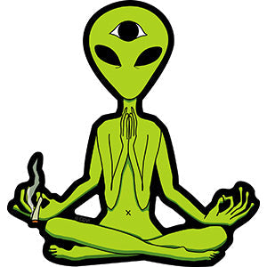 JSX Zen Alien 4.6"x5" Sticker - 6 pc prepack
