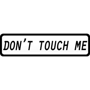 JSX Don't Touch Me 5"x1.25" Sticker - 6 pc prepack