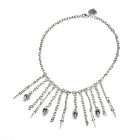 Thumbnail for Skull And Switch Blade Drop Necklace