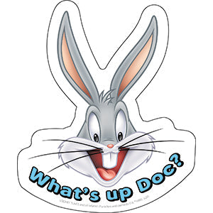 Looney Tunes Bugs Bunny What's Up Doc? 4.7"x5.6" Sticker - 6 pc prepack