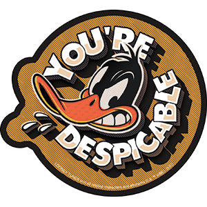 Looney Tunes Daffy Duck You're Despicable 4.4"x4" Sticker - 6 pc prepack