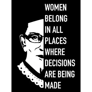 RBG Women Belong 3.5"x5" Sticker - 6 pc prepack