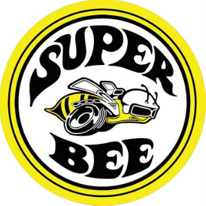 SUPER BEE DOMED METAL SIGN - 15" ROUND- (2 PC PREPACK - $5.50 EACH)
