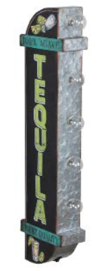 25x7 - TEQUILA - 2 SIDED METAL SIGN - WITH LED BULBS- (2 PC PREPACK - $25.00 EACH)