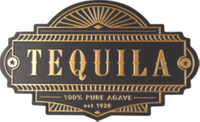 Thumbnail for 17.4X10.6 - TEQUILA SHAPED AND EMBOSSED METAL SIGN- (2 PC PREPACK - $9.00 EACH)