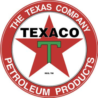 TEXACO PETROLEUM DOMED METAL SIGN - 15" ROUND- (2 PC PREPACK - $5.50 EACH)