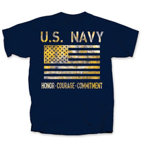Thumbnail for Military Navy Tonal Flag T-Shirt