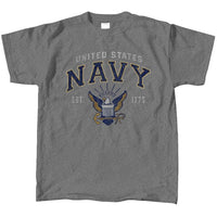 Thumbnail for Navy Vintage Block Youth T-Shirt