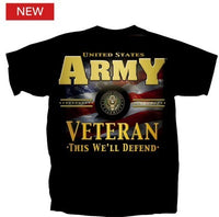 Thumbnail for Military Army Vet Star Band T-Shirt