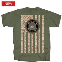 Thumbnail for Military Marines Camo Flag W/ Logo T-Shirt