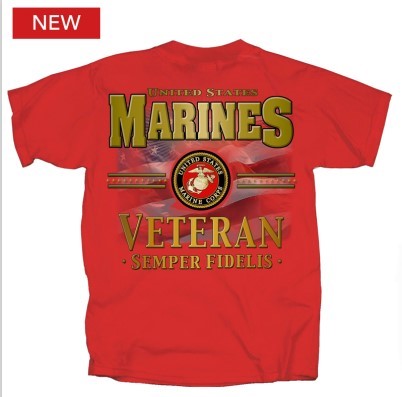 Military Marines Vet Star Band T-Shirt