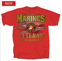 Thumbnail for Military Marines Vet Star Band T-Shirt