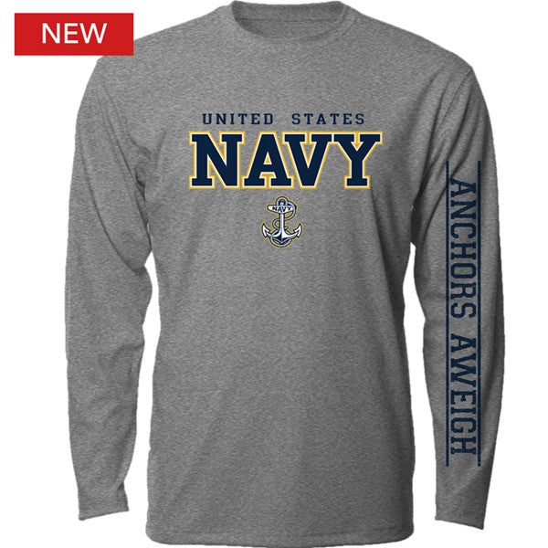 Navy Block Long Sleeve L/S T-Shirt