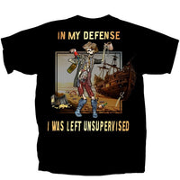 Thumbnail for Pirate in My Defense Left Unsupervised T-Shirt