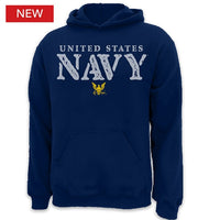 Thumbnail for Navy Stamp Logo Adult Hood